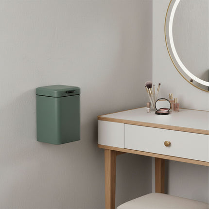 Wall-Mounted Bathroom Bin, 3L, Auto-Close Lid