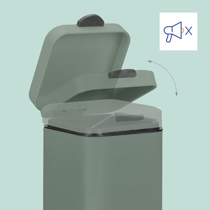 Wall-Mounted Bathroom Bin, 3L, Auto-Close Lid