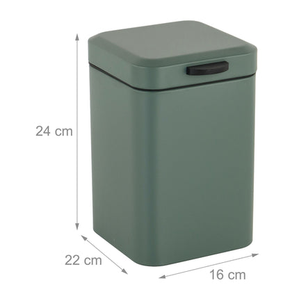 Wall-Mounted Bathroom Bin, 3L, Auto-Close Lid