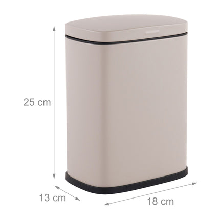 Wall-Mounted Bathroom Bin, 3L, Soft-Close Lid