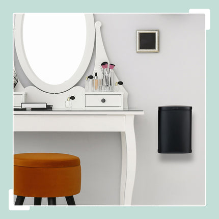 Wall-Mounted Bathroom Bin, 3L, Soft-Close Lid