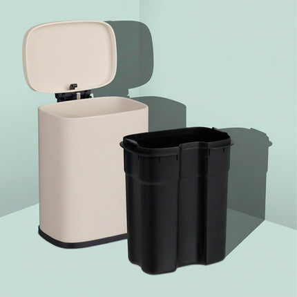 Wall-Mounted Bathroom Bin, 3L, Soft-Close Lid