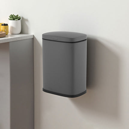 Wall-Mounted Bathroom Bin, 3L, Soft-Close Lid