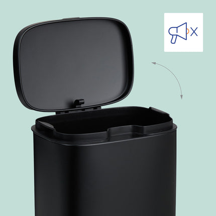 Wall-Mounted Bathroom Bin, 3L, Soft-Close Lid