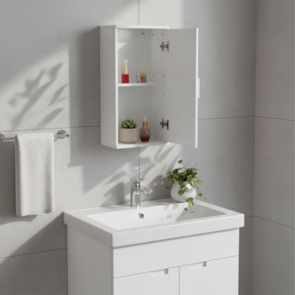 Wall-Mounted Bathroom Cabinet – Narrow, 2 Compartments, Adjustable