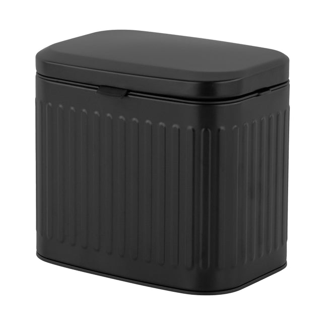 Wall-Mounted Black Waste Bin, 4L – Kitchen & Bathroom