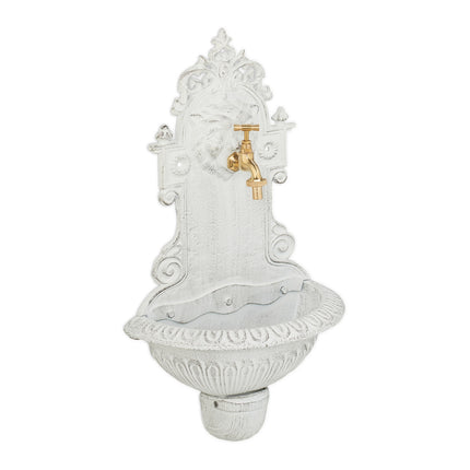 Wall-Mounted Cast Iron Garden Fountain with Tap