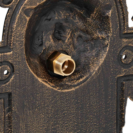 Wall-Mounted Cast Iron Garden Fountain with Tap