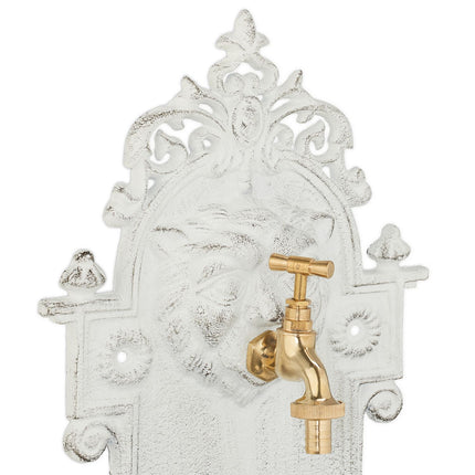 Wall-Mounted Cast Iron Garden Fountain with Tap
