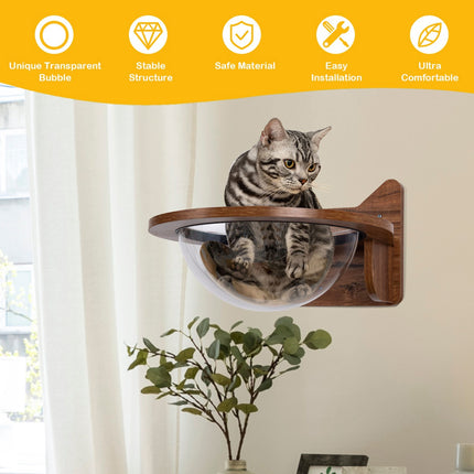 Wall-Mounted Cat Bed With Transparent Bubble, 10 kg