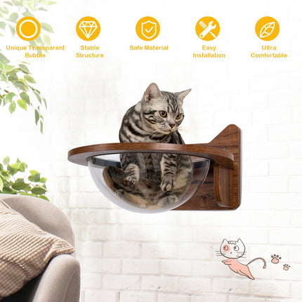Wall-Mounted Cat Bed With Transparent Bubble, 10 kg