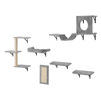 Wall-Mounted Cat Shelves Set of 6, 40 lb Capacity