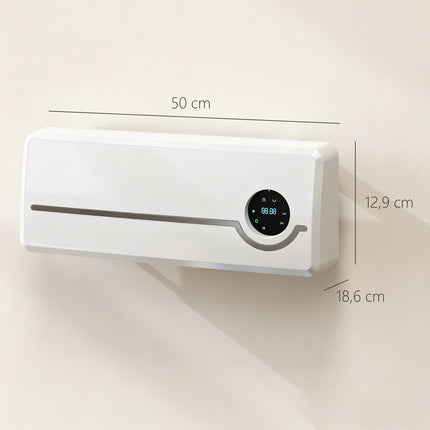 Wall-Mounted Ceramic Heater, 2000W, Remote, LED Display
