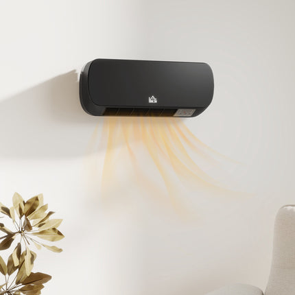 Wall-Mounted Ceramic Heater 2000W with Remote & Timer