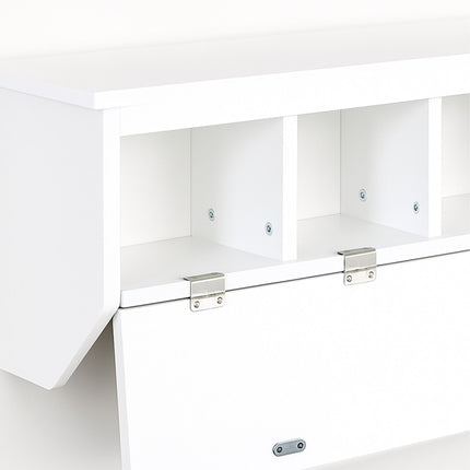 Wall-Mounted Coat Rack with 5 Hooks and Storage Shelf