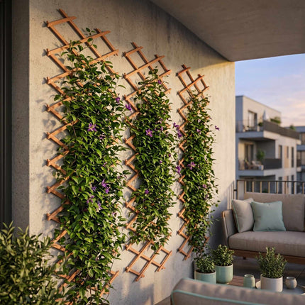 Wall-Mounted Extendable Trellis Set of 3 for Vines