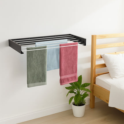 Wall-Mounted Foldable Clothes Airer – Space-Saving Drying Rack