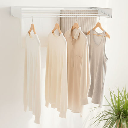 Wall-Mounted Foldable Clothes Drying Rack, 5 Bars