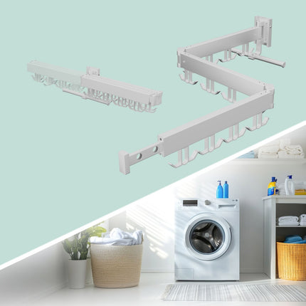 Wall-Mounted Folding Clothes Airer – Aluminum, Space-Saving