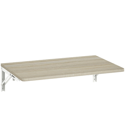 Wall-Mounted Folding Desk, 60x40 cm, Oak Finish