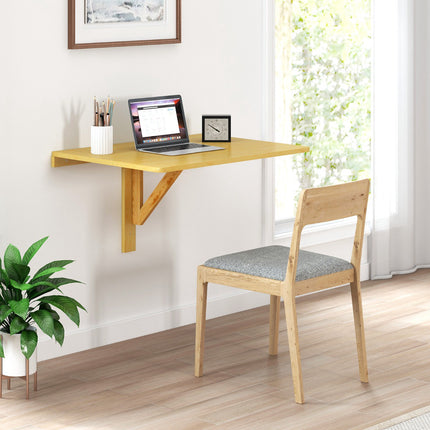 Wall-Mounted Folding Desk, 80x60cm MDF Pine