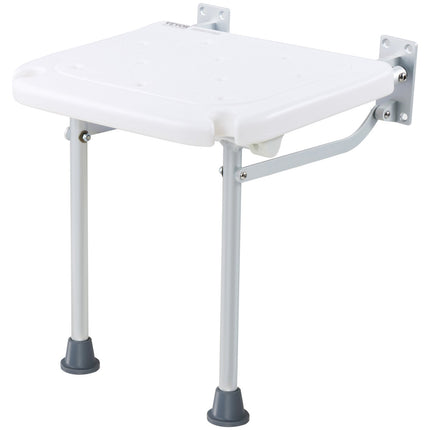 Wall-Mounted Folding Shower Seat, 16 in, 500 lb