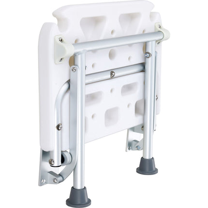 Wall-Mounted Folding Shower Seat, 16 in, 500 lb