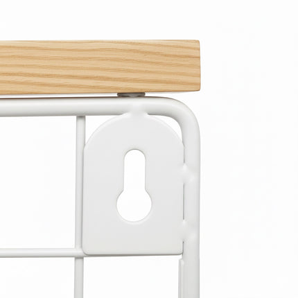 Wall-Mounted Fruit Rack with Wood-Effect Shelf