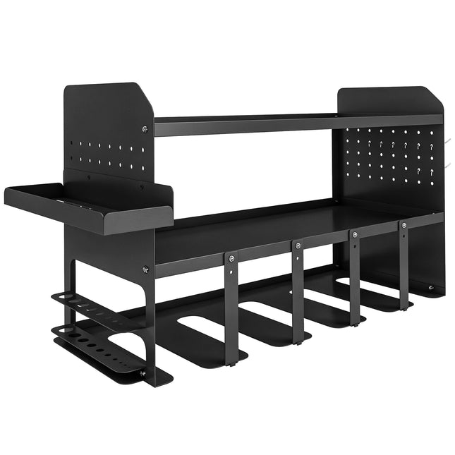 Wall Mounted Garden Tool Organizer Rack, 2-Tier, 50 kg