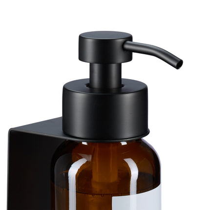 Wall-Mounted Glass Soap Dispenser, Amber, No-Drill