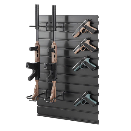 Wall-Mounted Gun Rack, Holds 2 Rifles and 4 Handguns