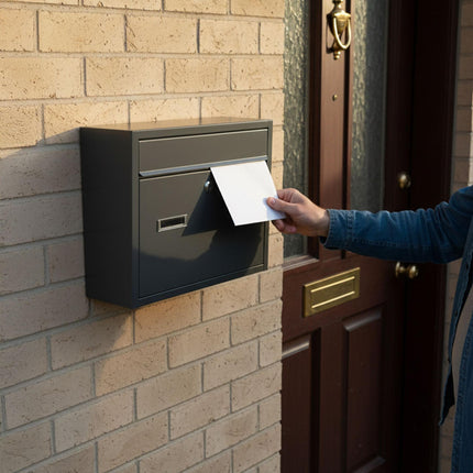 Wall-Mounted Horizontal Mailbox with Lock & Keys