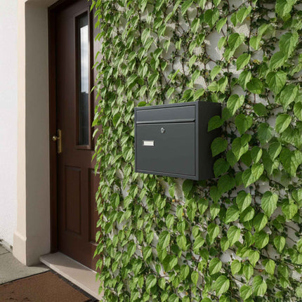 Wall-Mounted Horizontal Mailbox with Lock & Keys