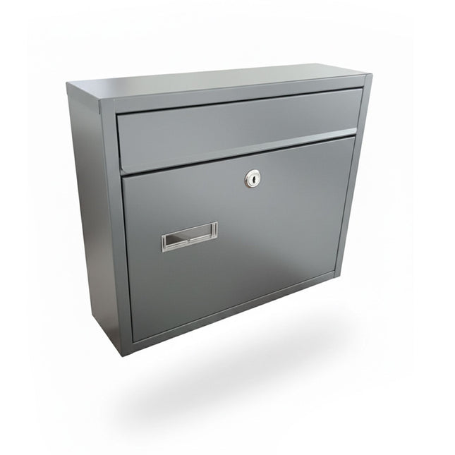 Wall-Mounted Horizontal Mailbox with Nameplate, Lockable
