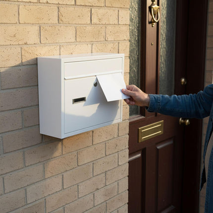 Wall-Mounted Horizontal Mailbox with Nameplate, Lockable