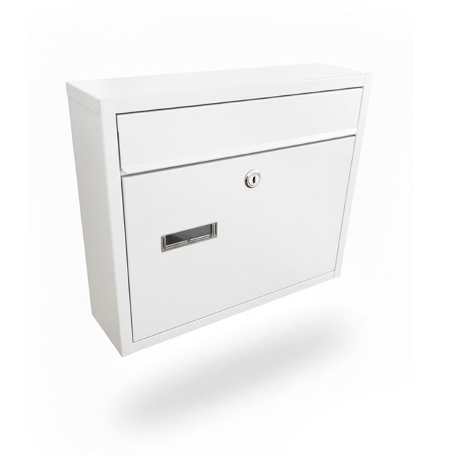 Wall-Mounted Horizontal Mailbox with Nameplate, Lockable