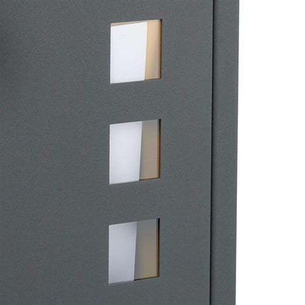 Wall-Mounted Iron Letterbox with Viewing Windows