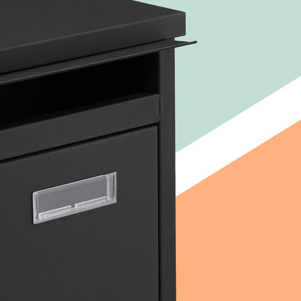 Wall-Mounted Iron Mailbox, Large Slot, 4 Keys Included