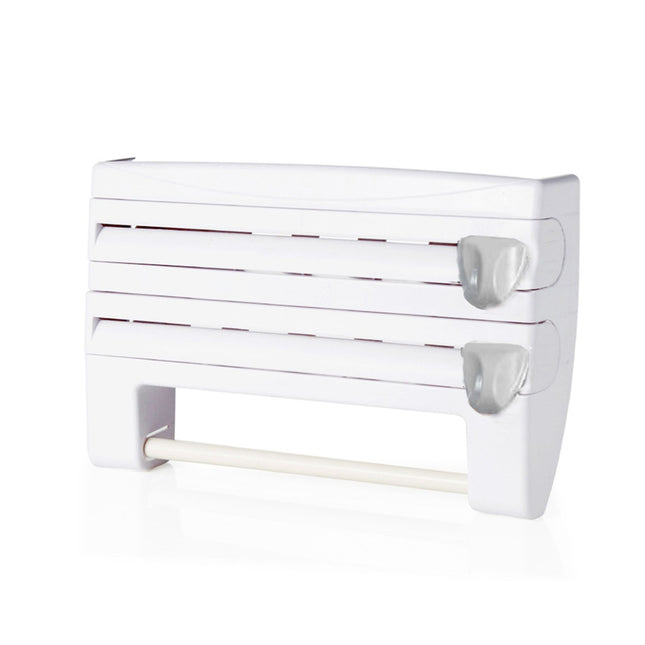 Wall-Mounted Kitchen Roll Holder with Foil Cutter