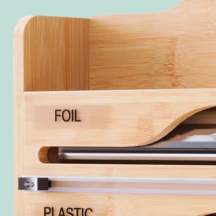 Wall-Mounted Kitchen Roll Holder with Foil Cutter