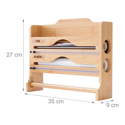 Wall-Mounted Kitchen Roll Holder with Foil Cutter
