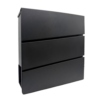 Wall-Mounted Letterbox with Magazine Holder, Rain Cover