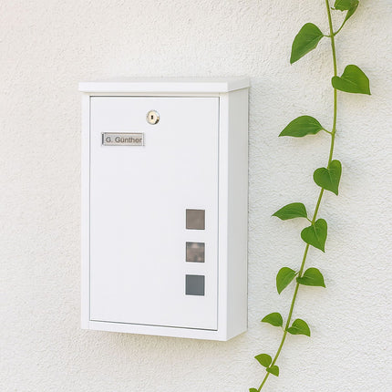 Wall-Mounted Letterbox with Viewing Windows