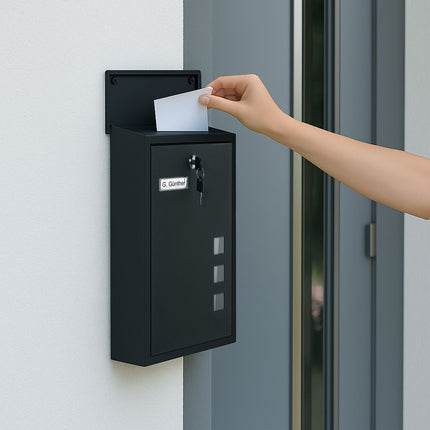 Wall-Mounted Letterbox with Viewing Windows