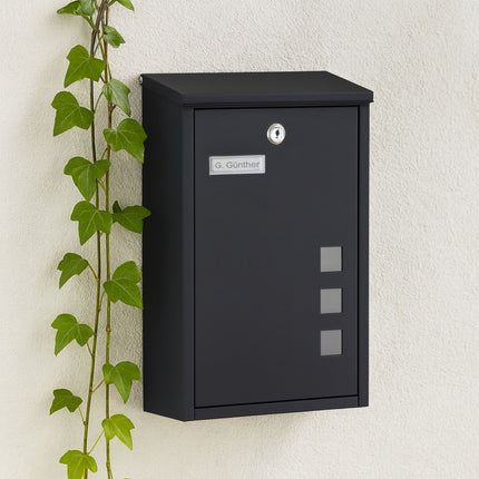 Wall-Mounted Letterbox with Viewing Windows
