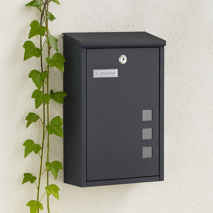 Wall-Mounted Letterbox with Viewing Windows