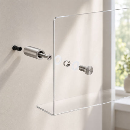 Wall-Mounted Magazine Holders, Set of 3, Transparent Acrylic