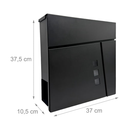 Wall-Mounted Mailbox with Newspaper Holder, Weatherproof