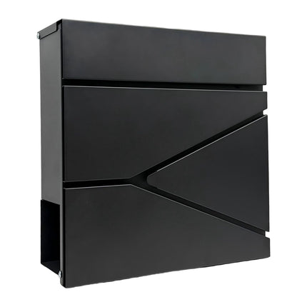 Wall-Mounted Mailbox with Newspaper Slot & Rain Canopy