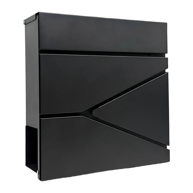 Wall-Mounted Mailbox with Newspaper Slot & Rain Canopy